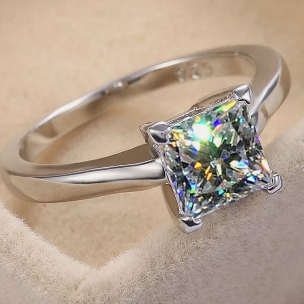 Proposal promise wedding Prong diamond Ring - Picture 2 of 5